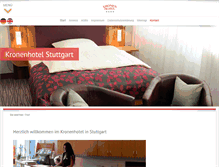 Tablet Screenshot of kronenhotel-stuttgart.de